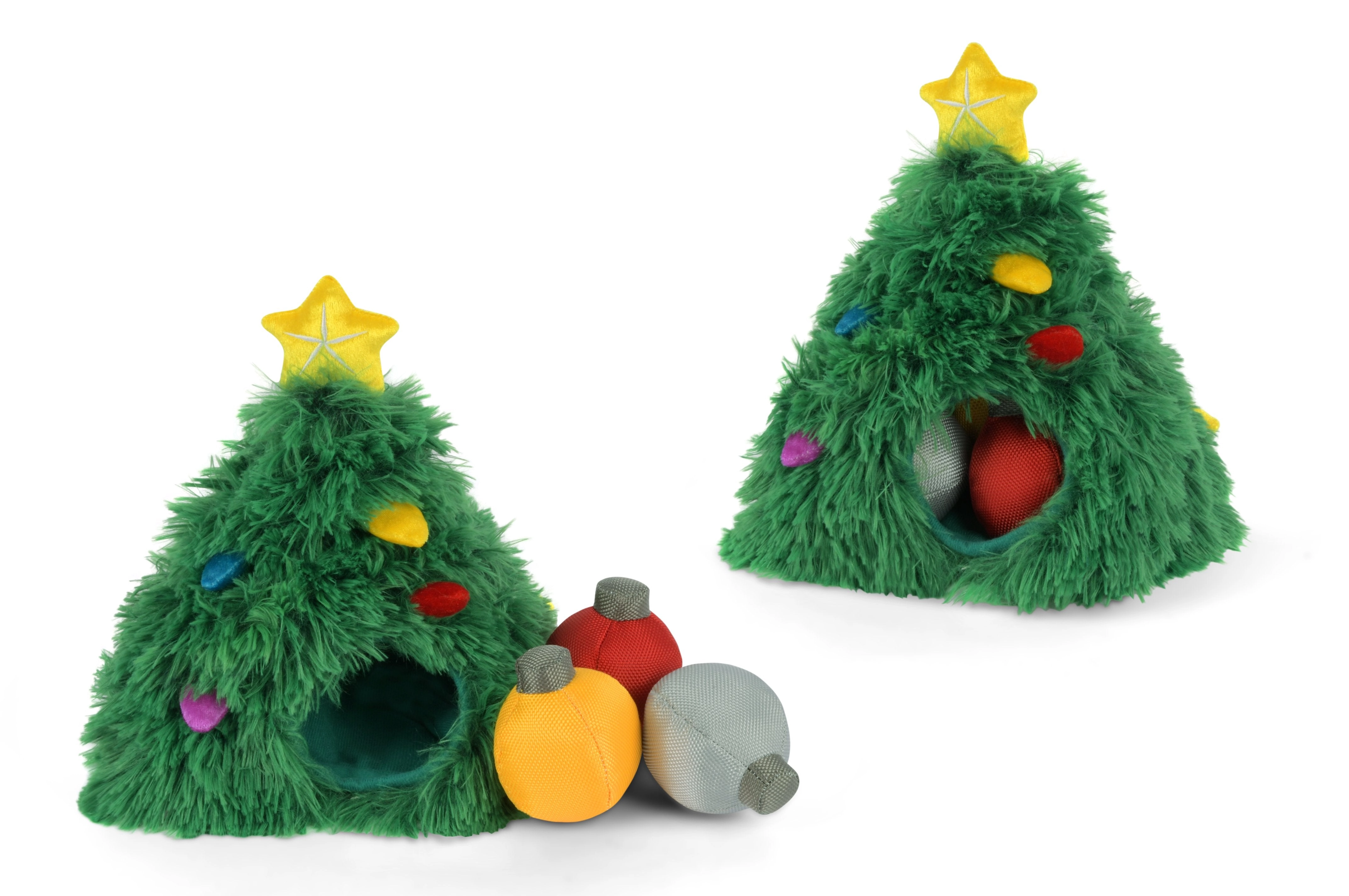 P.L.A.Y. Merry Woofmas Doglas Fur Burrow Plush Dog Toy