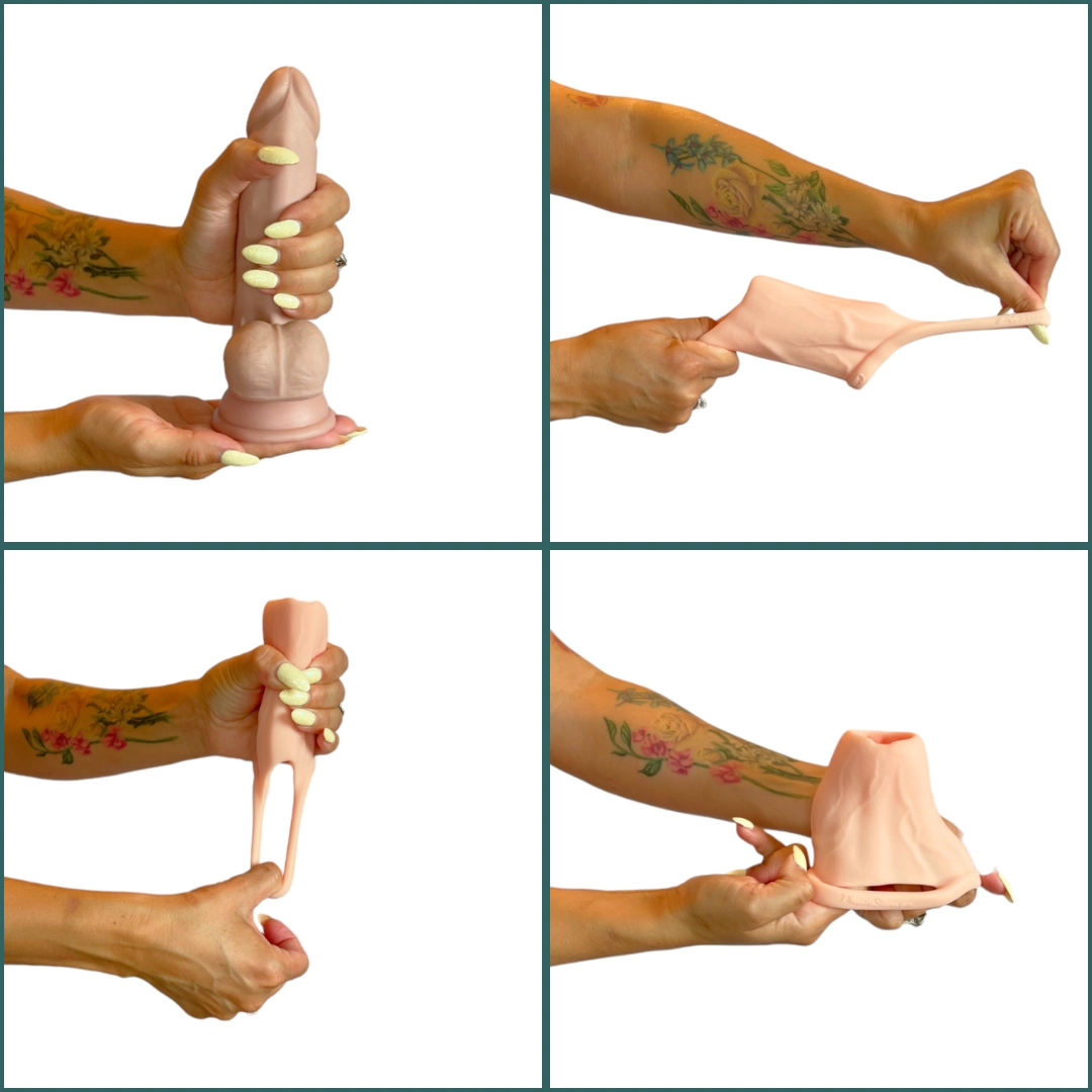 Pleasure Sleeves - Open-Ended Penis Sleeves - 50% Girth Increase - 4, 5, 6 Inch (Large)