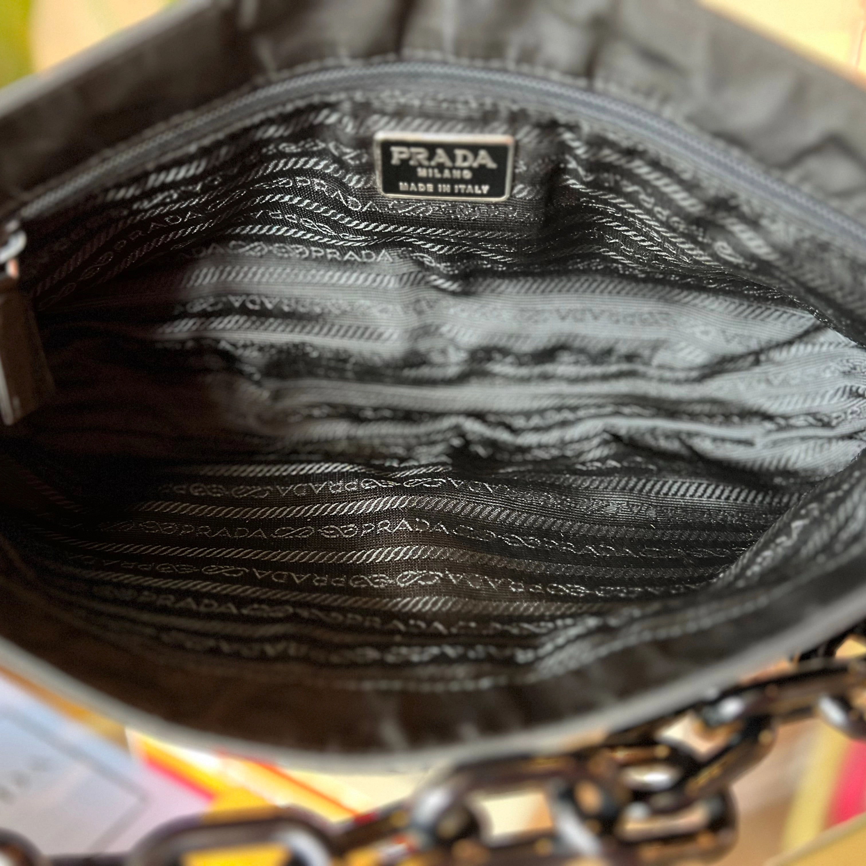 PRADA Shoulder Bag Black Nylon
