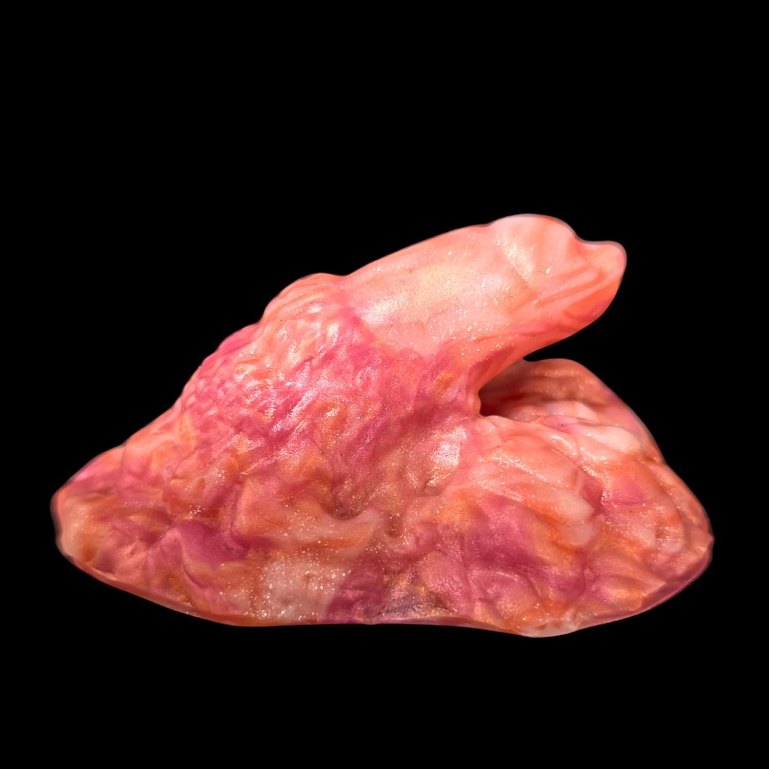 Premade Small Fenrir, Lycan Packer - Marble Orange, Red, and White - Classic Firmness