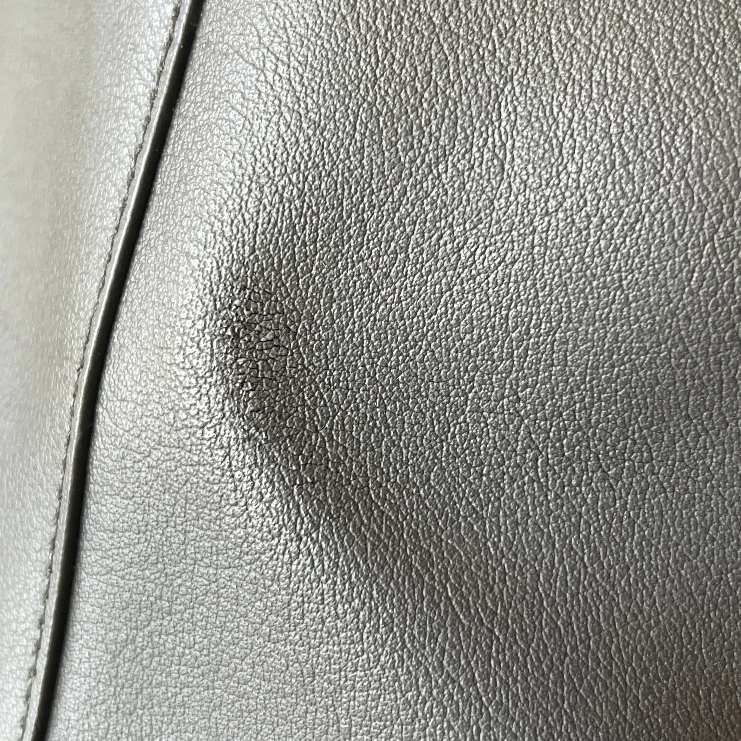 SAINT LAURENT Gray Calfskin Large Shopping Tote