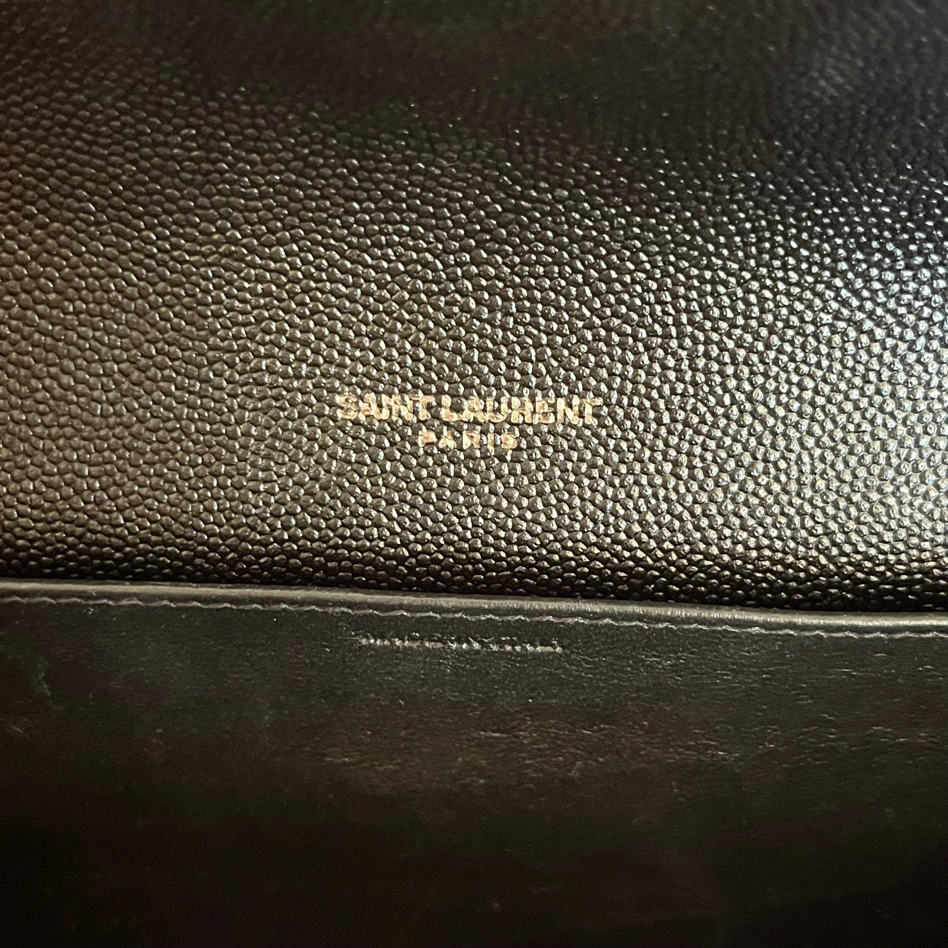 SAINT LAURENT Uptown Grain De Poudre YSL Clutch