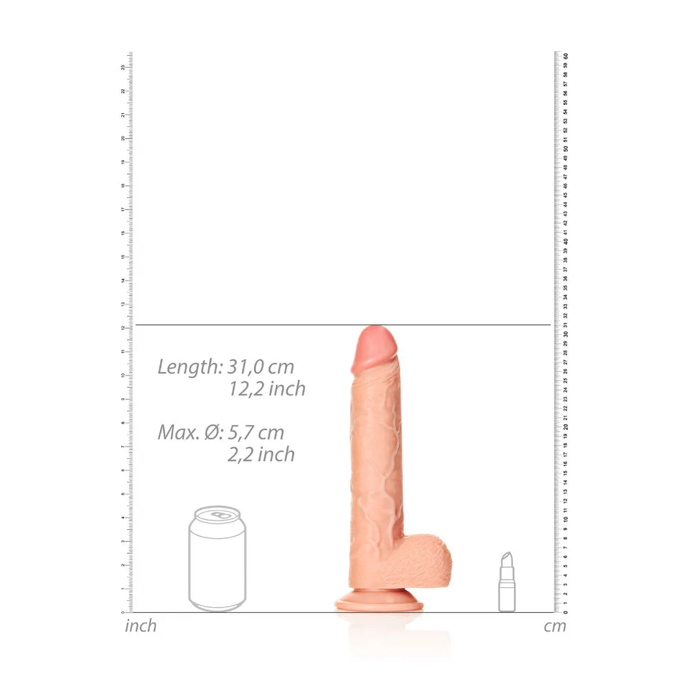 Shots Real Rock Realistic Straight Dildo With Balls 11 Inch - Light