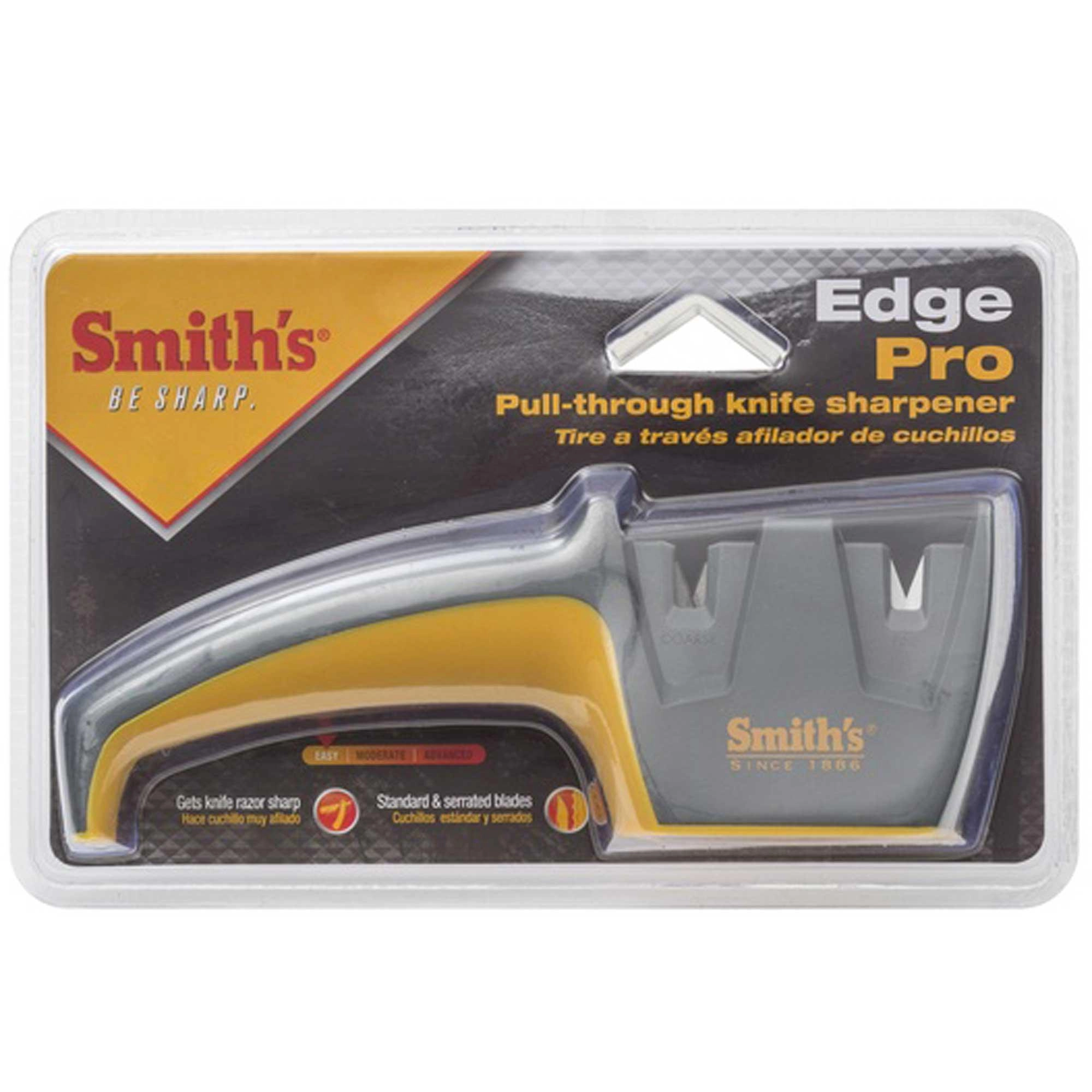 Smith's Sharpener - Soft Grip Handle Yellow and Black Edge Pro, 7.38 inch | SM50090