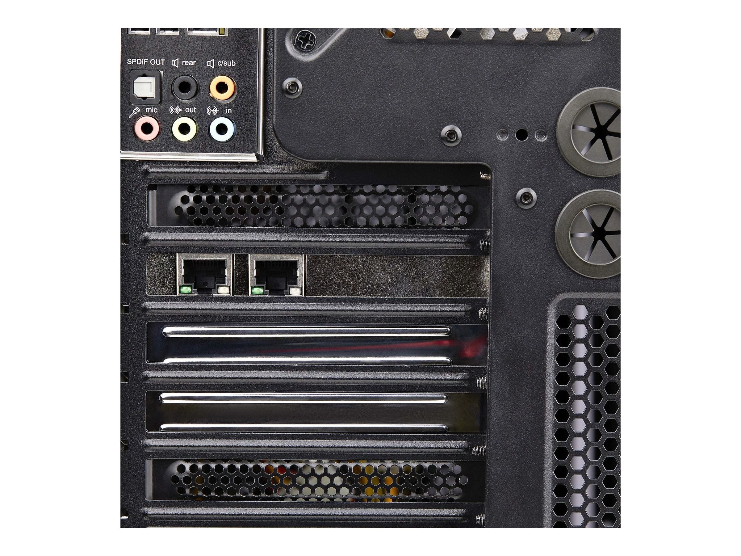 StarTech.com 2-Port Gigabit PCIe Network Adapter Card, TAA Compliant - Network adapter - PCIe - Gigabit Ethernet x 2 - black ST1000SPEXD4T