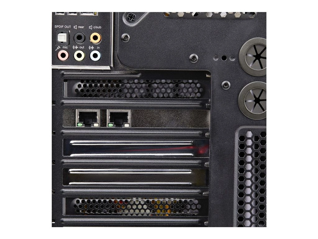 StarTech.com 2-Port Gigabit PCIe Network Adapter Card, TAA Compliant - Network adapter - PCIe - Gigabit Ethernet x 2 - black ST1000SPEXD4T