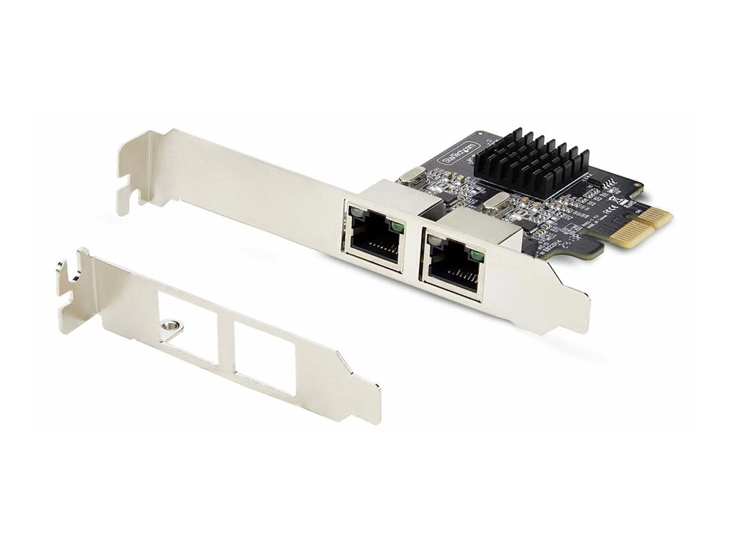StarTech.com 2-Port Gigabit PCIe Network Adapter Card, TAA Compliant - Network adapter - PCIe - Gigabit Ethernet x 2 - black ST1000SPEXD4T