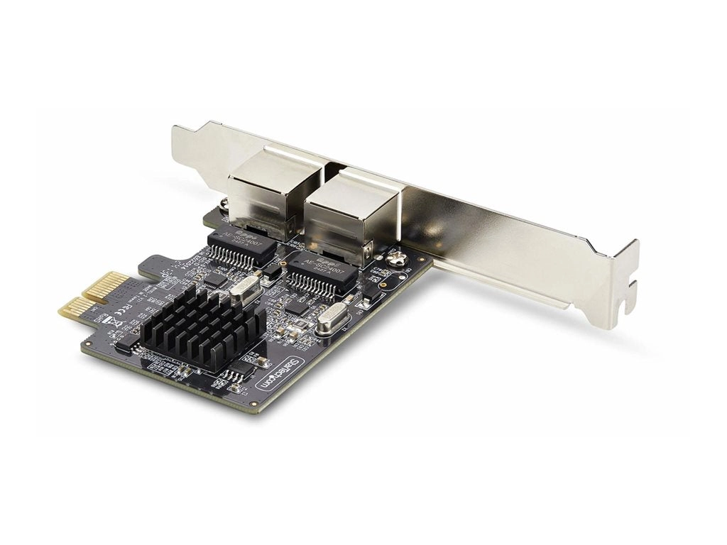 StarTech.com 2-Port Gigabit PCIe Network Adapter Card, TAA Compliant - Network adapter - PCIe - Gigabit Ethernet x 2 - black ST1000SPEXD4T