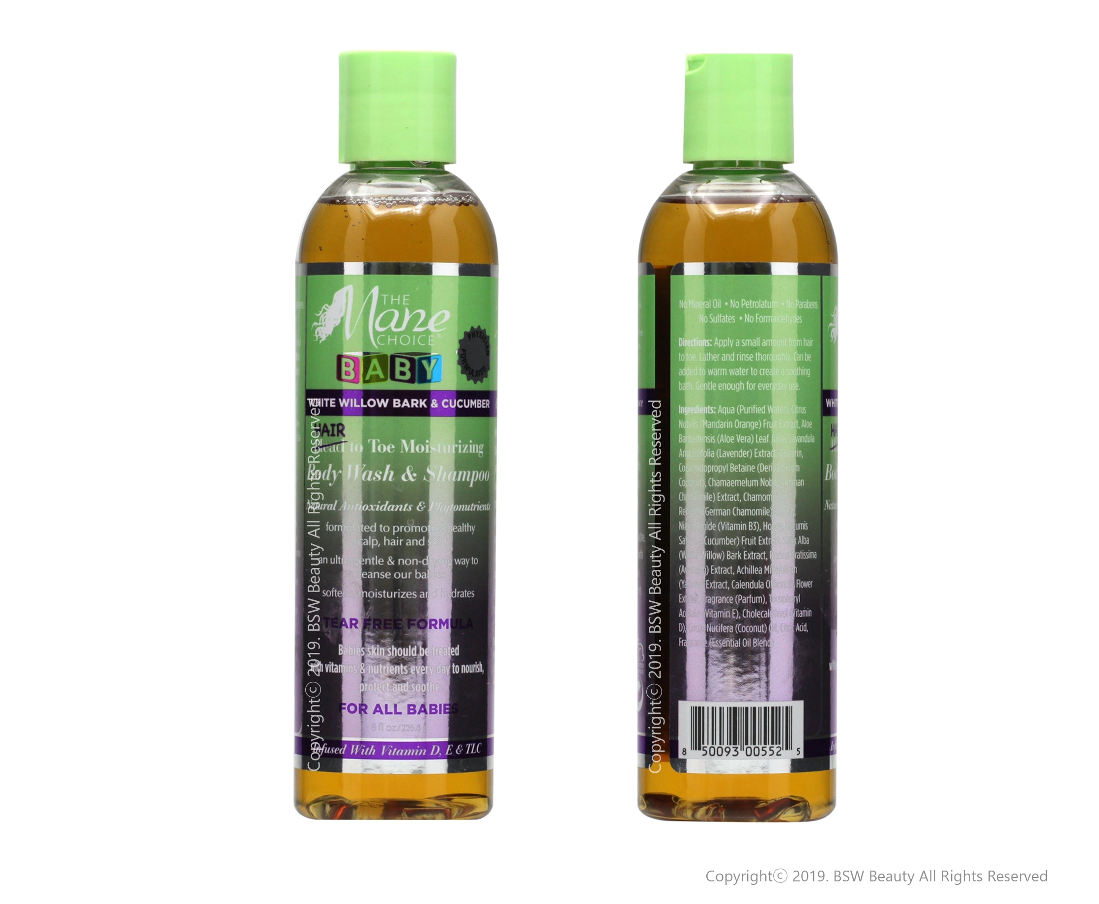THE MANE CHOICE BABY HAIR TO TOE MOISTURIZING BODY WASH & SHAMPOO 8oz