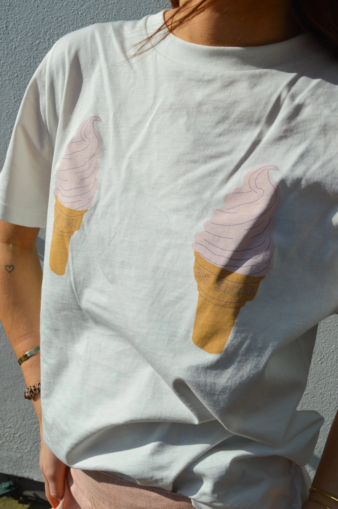 The Tiny Big Sister Ice Creams Off-White T-Shirt