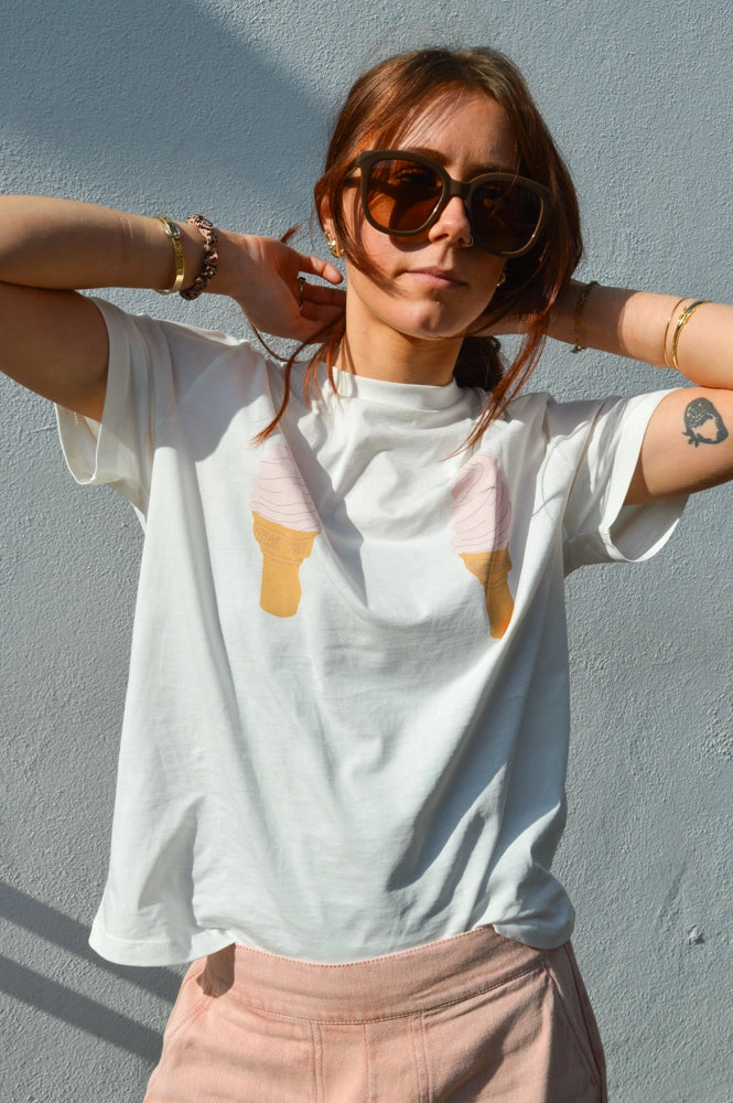 The Tiny Big Sister Ice Creams Off-White T-Shirt