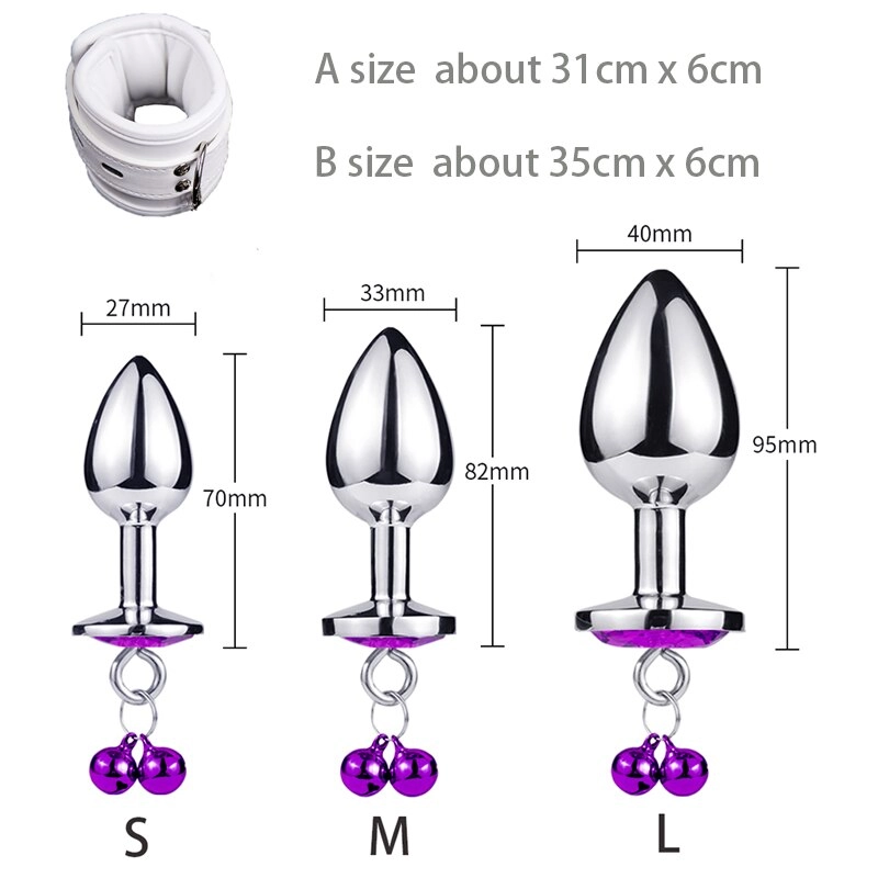 Thierry Wrist Anal Plug Bondage Kit Handcuffs with Butt Plug SM Adult Games for Women Men Fetish