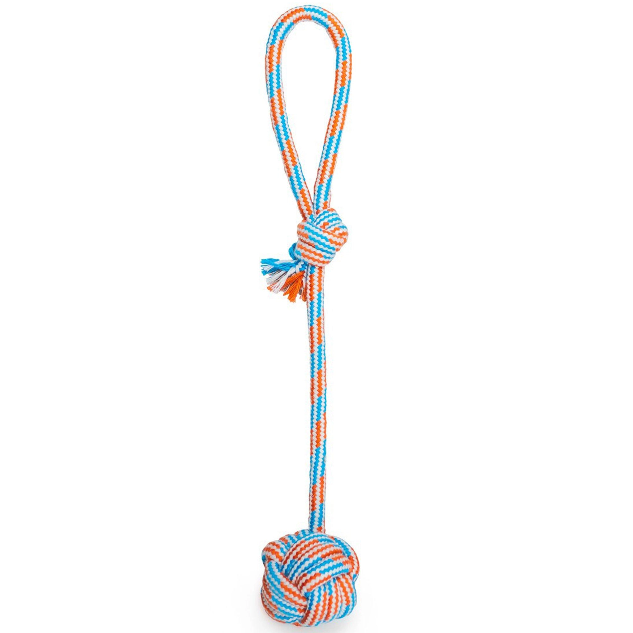 Thoozy Pet Ball Tug Rope Blue & Red Dog Toys