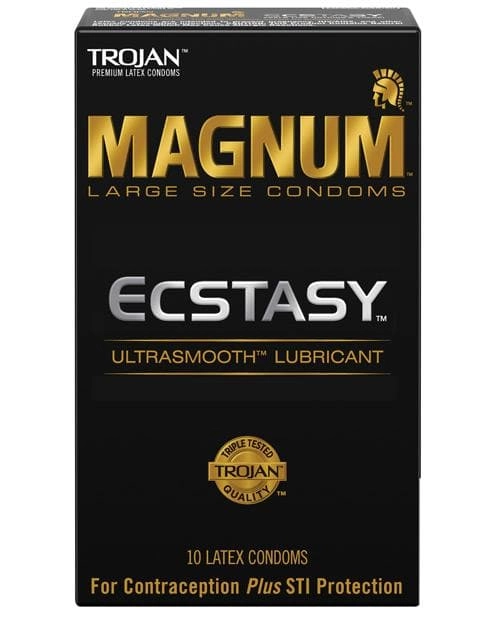 Trojan Magnum Ecstasy Condoms - Large - 3 & 12 Packs