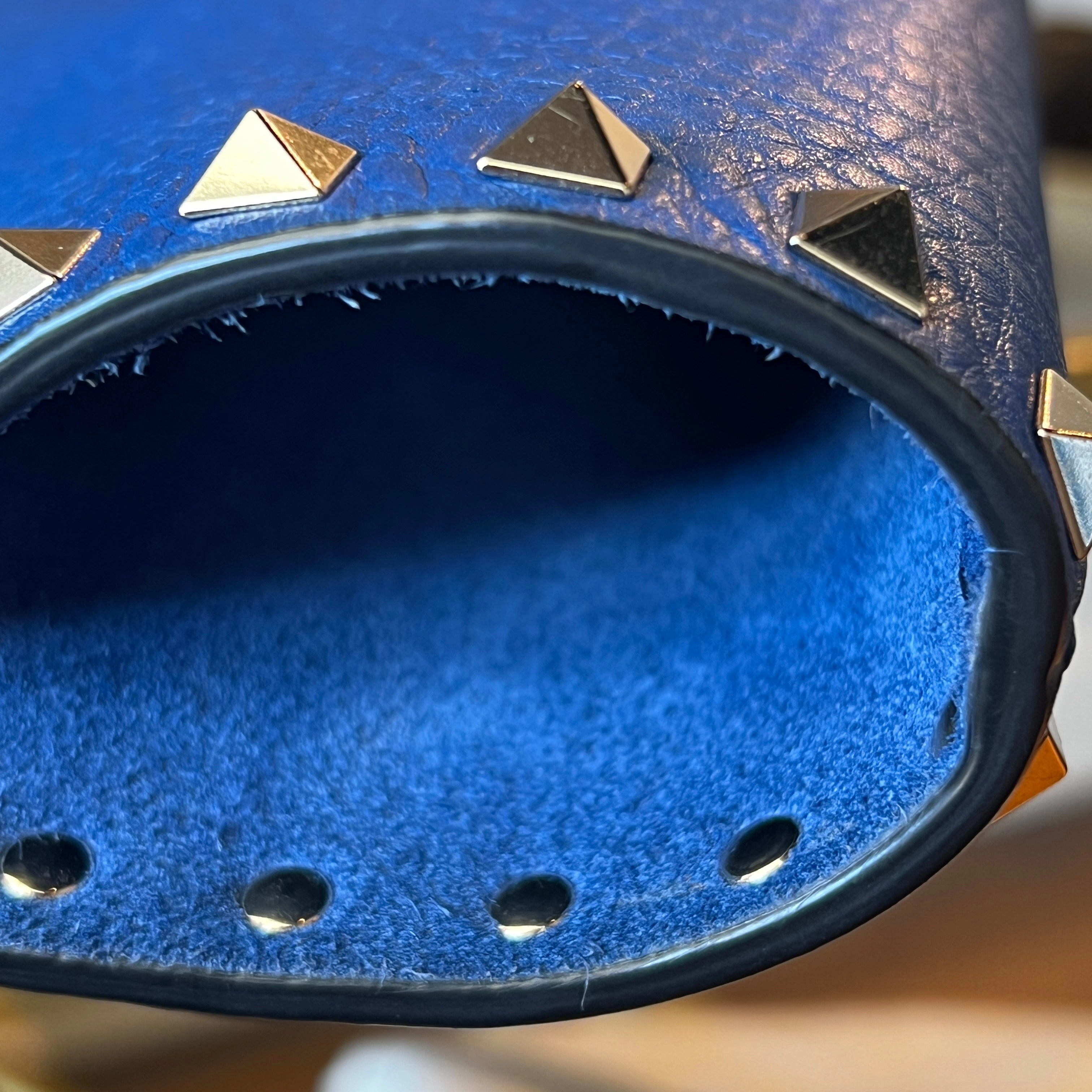 VALENTINO Cobalt Blue  Rockstud Shopping Tote Large