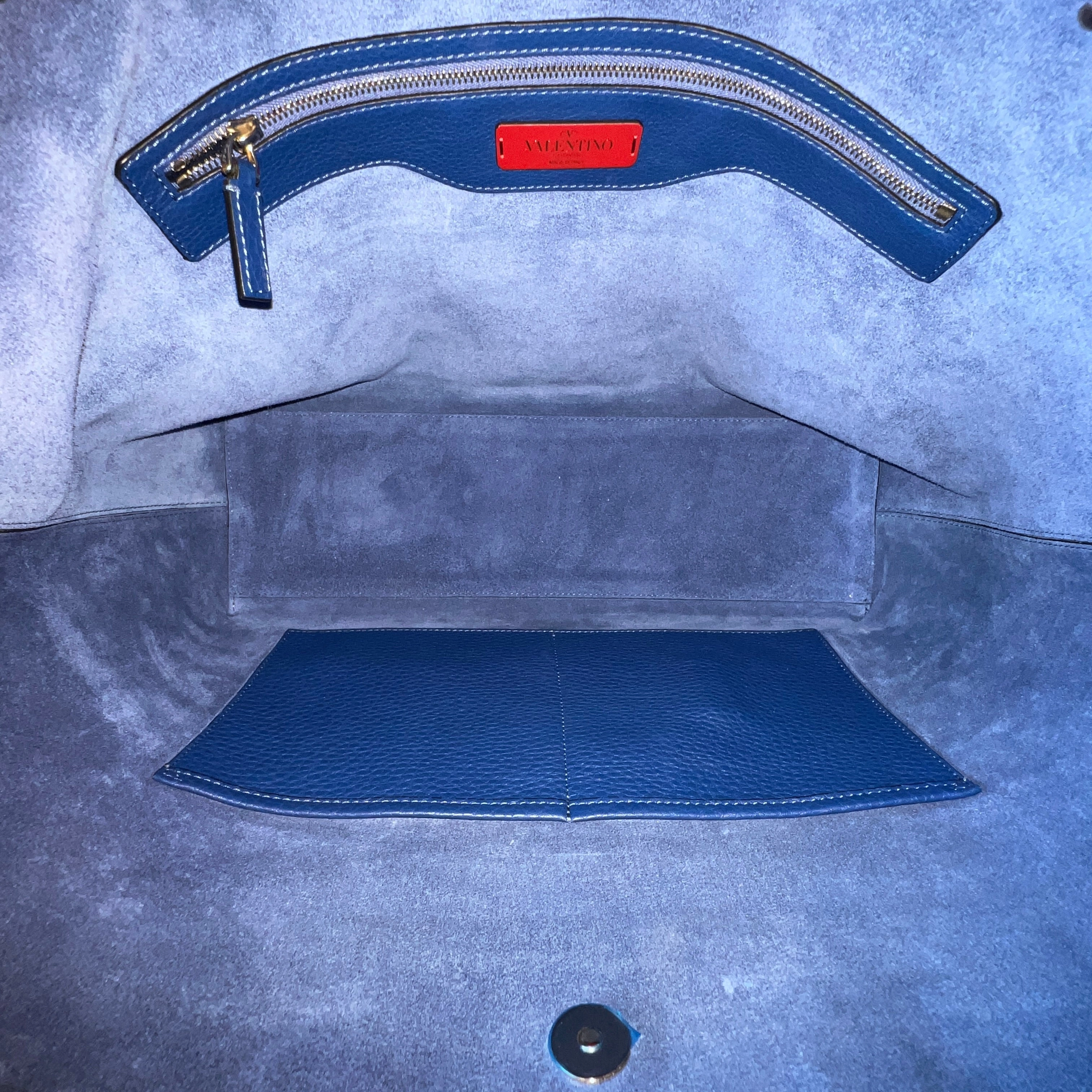 VALENTINO Cobalt Blue  Rockstud Shopping Tote Large