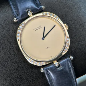 Van Cleef & Arpels Classique Yellow Gold Champagne Dial Quartz Watch
