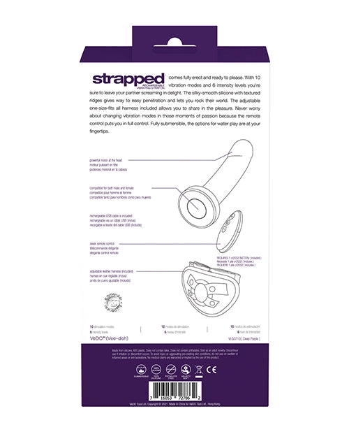 Vedo Strapped Rechargeable Vibrating 7 Inch Strap On