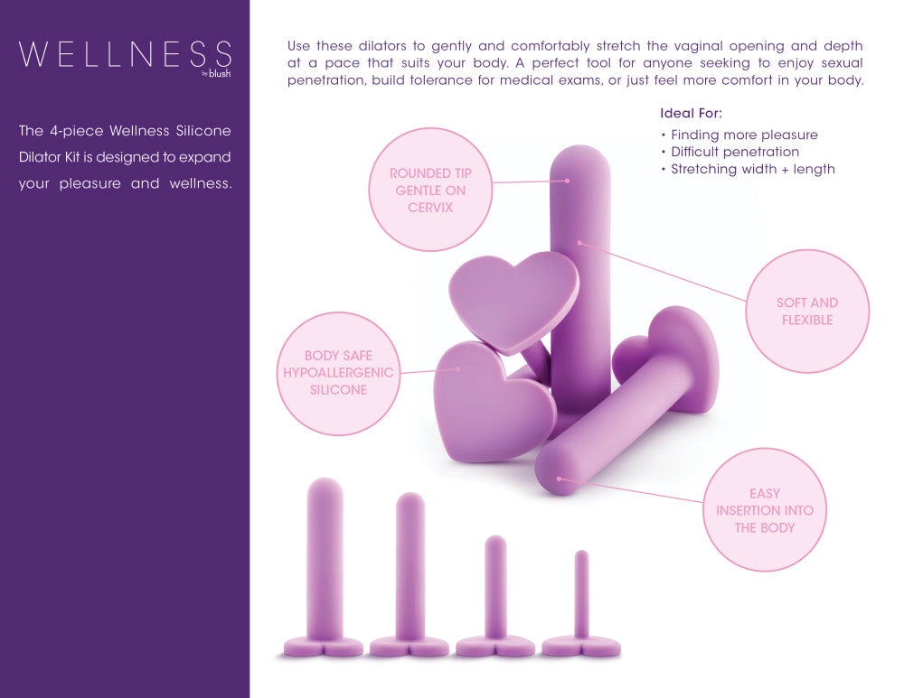 Wellness By Blush™ | UltraSilk® Progressive 4-Piece Dilator Kit - Made with Puria™ Silicone