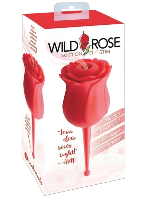 Wild Rose Le Point Rechargeable Silicone Suction Vibrator - Red