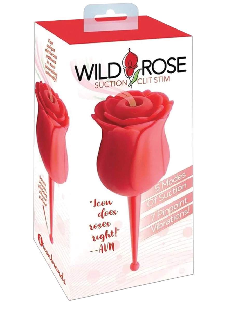 Wild Rose Le Point Rechargeable Silicone Suction Vibrator - Red