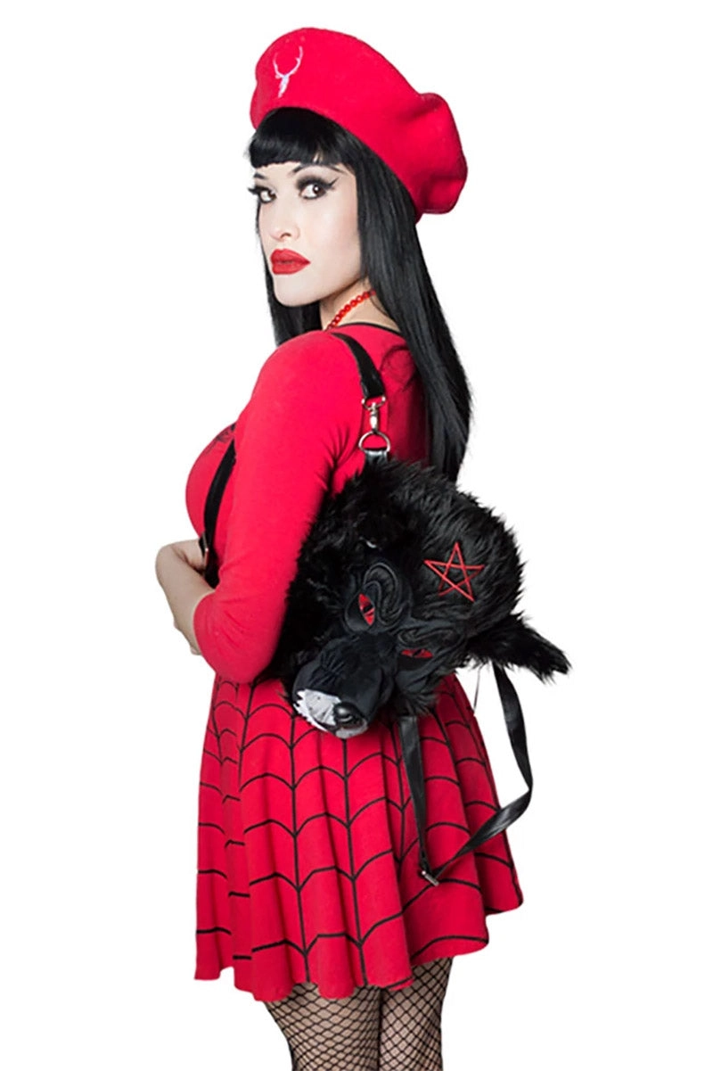 Wolfhead Plush Purse / Backpack
