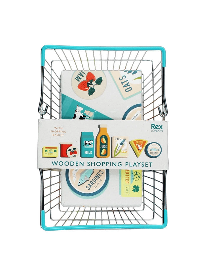 Wooden Shopping Play Set With Basket