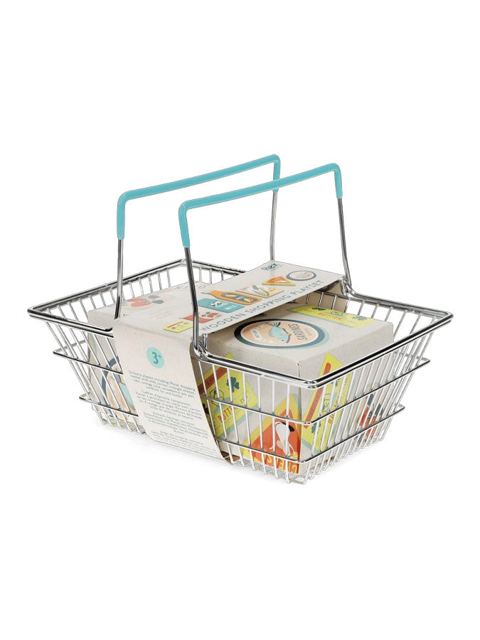 Wooden Shopping Play Set With Basket