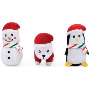 Zippy Paws Holiday Miniz Festive Animals Dog Toys