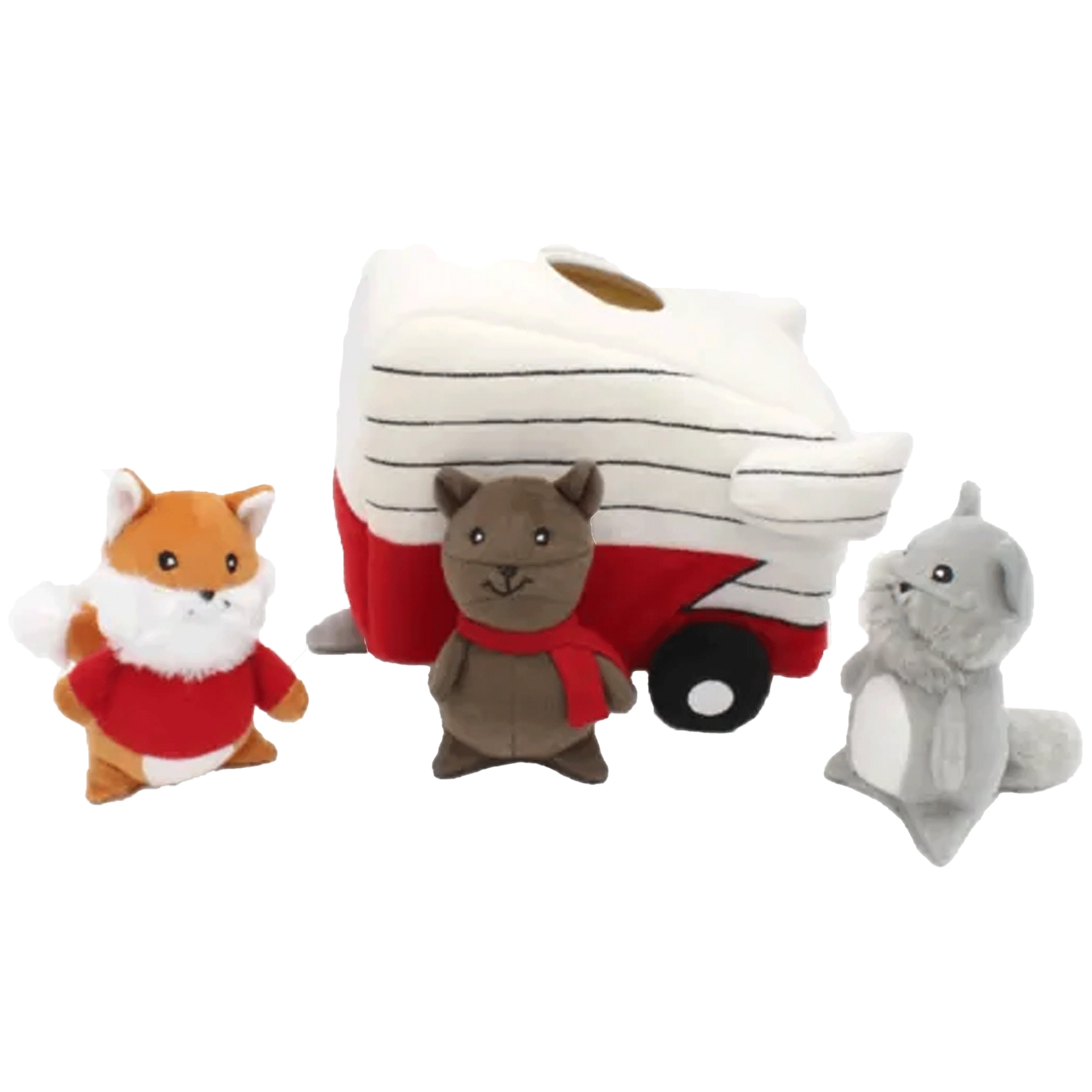 Zippy Paws Retro Camper Burrow White Dog Toys